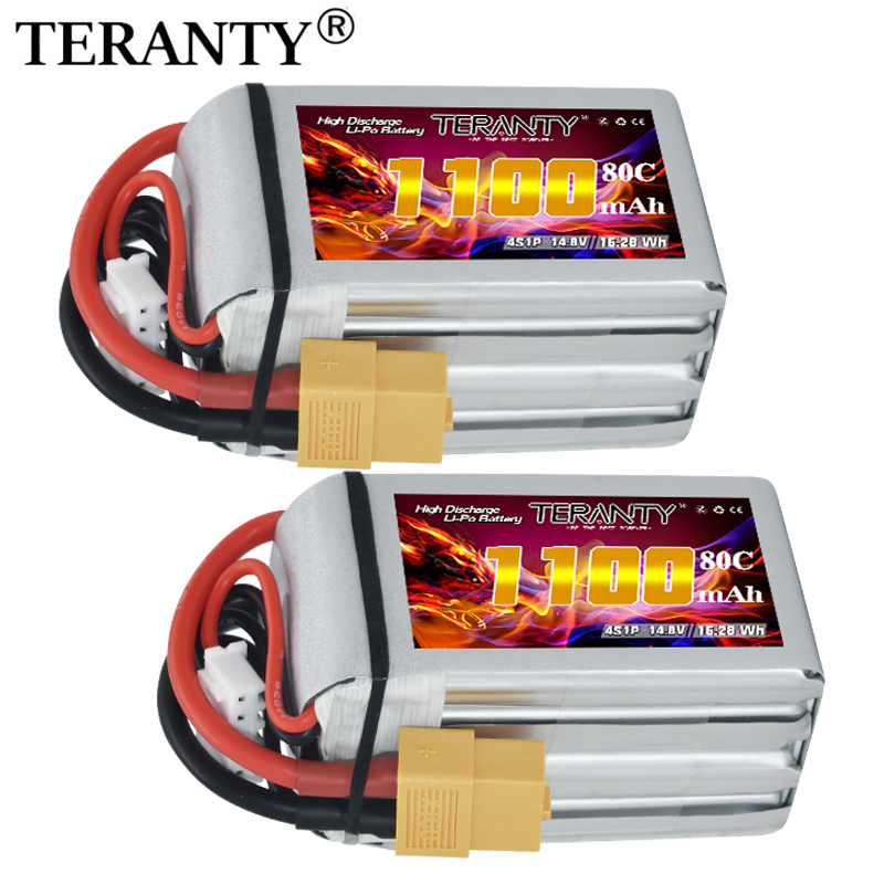 Drone Battery 4S - TERANTY 4S 1100mAh 80C/160C Lipo-Akku für