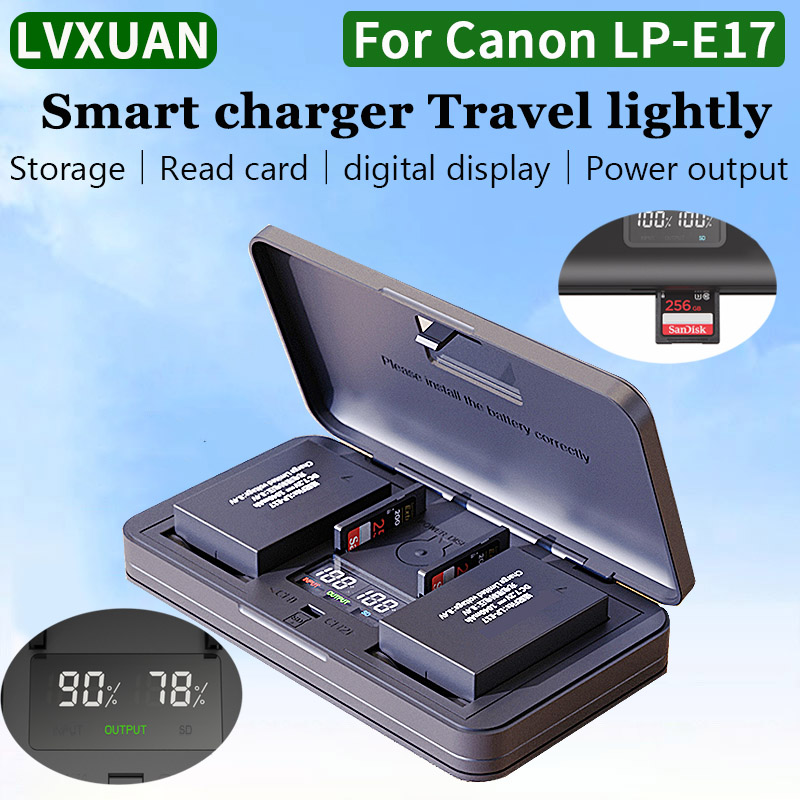 Canon Camera Eos R50 - LVXUAN LP-E17 Akku-Ladegerät, für Canon EOS