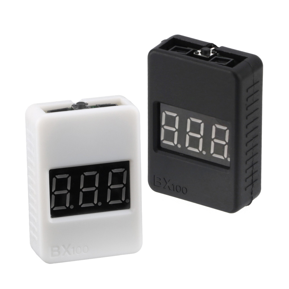 Drone Battery Voltage Checker - BX100 1-8S Lipo-Batterie-Spannungstester mit Niederspannungs-Summeralarm und