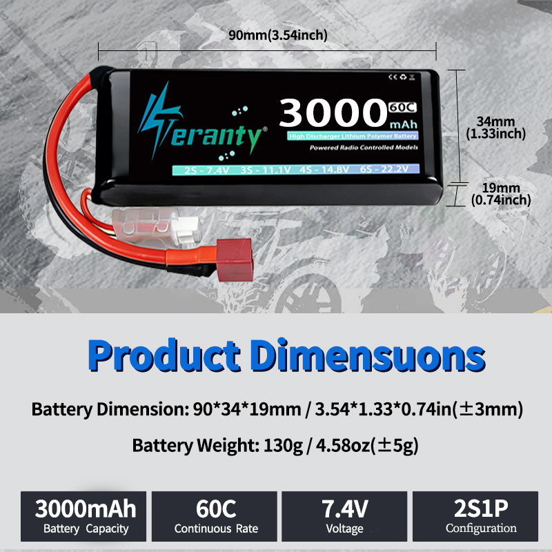 TERANTY 2S 3000mAh Lipo-Akku 7 – Drone Battery 4S Bewertung und Preis