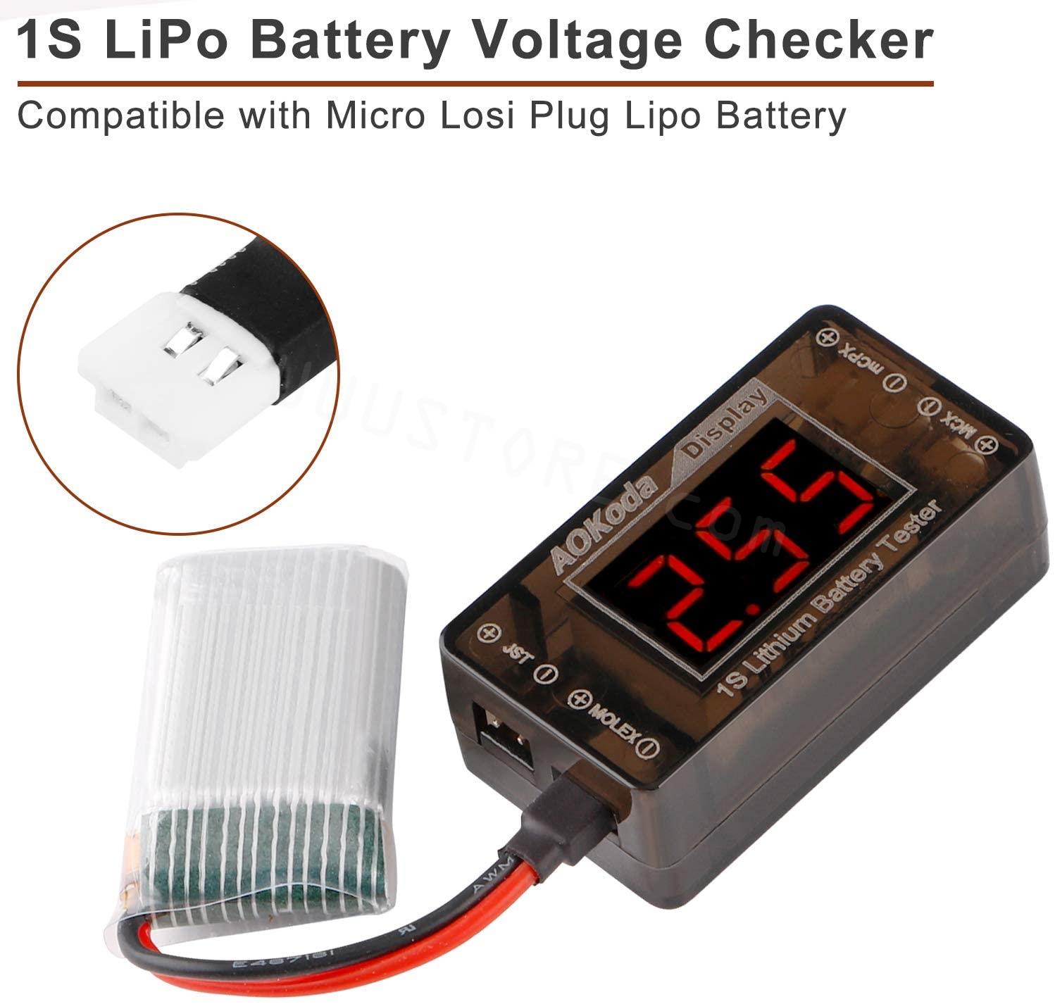 AOKoda AOK-041 1S LiPo Batteri – Drone Battery Voltage Checker Bewertung und Preis